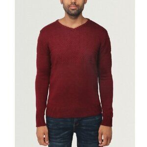 X RAY Men's Honeycomb V-neck Knit Sweater